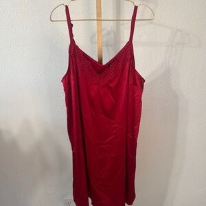 Torrid- red Hot Lace Trim Chemise-2X
